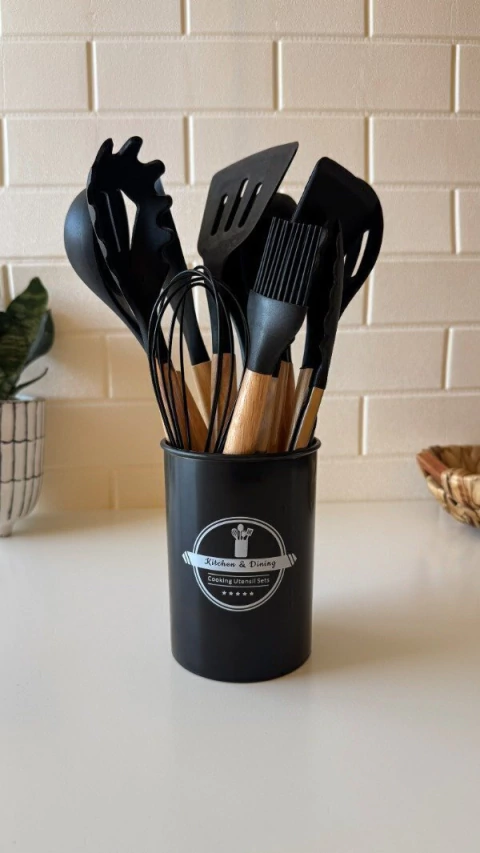 SET UTENSILIOS 12 PIEZAS DAKOTA NEGRO - comprar online