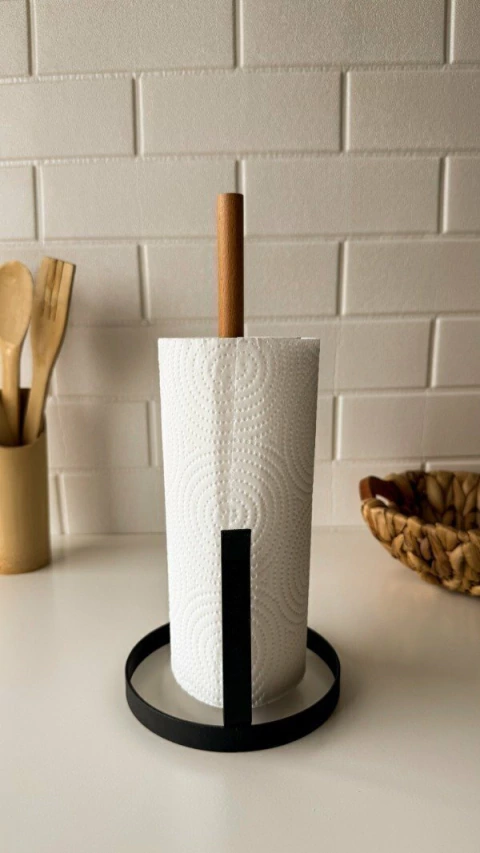 PORTA ROLLO DE COCINA FEDRA NEGRO - comprar online