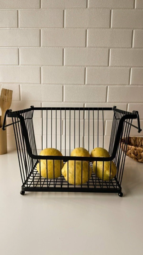 CANASTO ORGANIZADOR TULIA NEGRO - comprar online