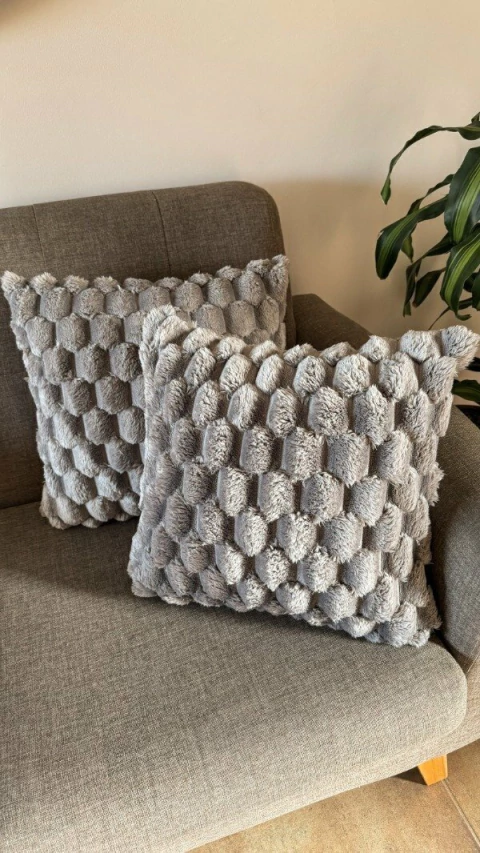 SET x2 FUNDAS ALMOHADÓN CYAN GRIS - comprar online