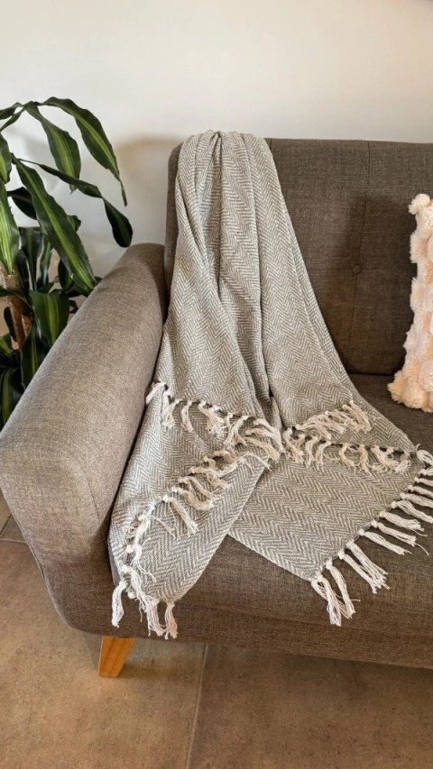 MANTA GRECIA GRIS - comprar online