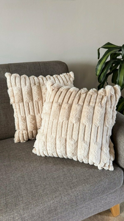 SET X2 FUNDAS ALMOHADÓN COREY NATURAL - comprar online