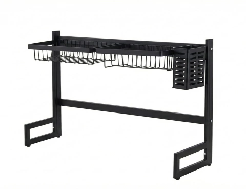 Secaplatos Elevado Negro 65 cm - con Secavasos y Cubiertero