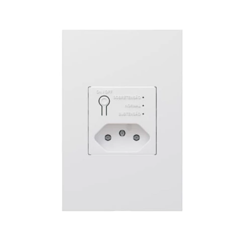 TOMADA PROTCTOR EMBUTIR KICK LINHA BRANCA + KIT TEX