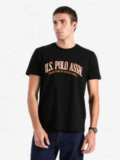 Camiseta Lettering Frontal Emborrachado U.s Polo