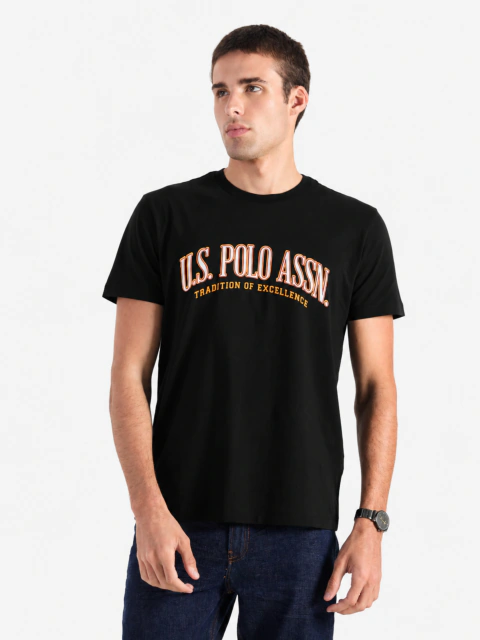 Camiseta Lettering Frontal Emborrachado U.s Polo