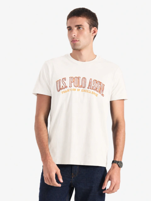 Camiseta Lettering Frontal Emborrachado U.s Polo