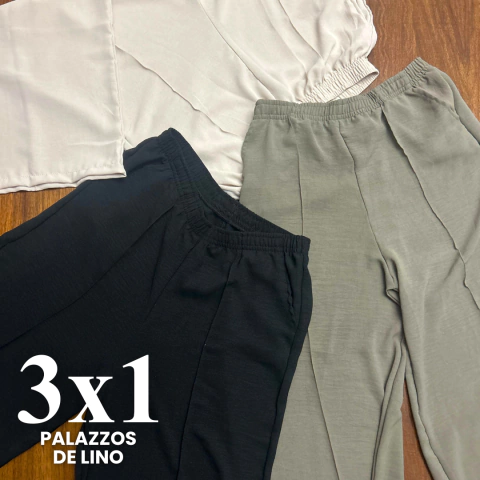 3x1 Palazzos de Lino | Comodidad, Elegancia y Frescura en una sola prenda - AMALFI® - comprar online
