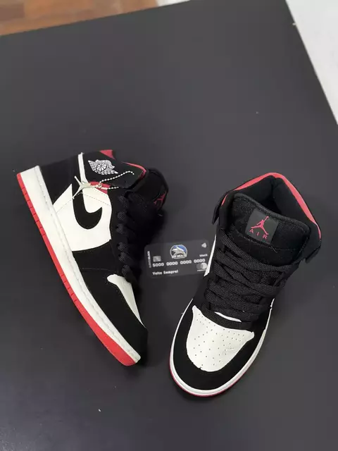 Jordan Cano alto - Branco/Preto/Vermelho - comprar online