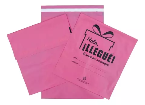 Bolsa Ecommerce Hola Llegué! N°1 - 20x30cm + 5cm solapa c/adhesivo - tienda online