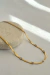 Colar Fita Pedraria Dourado