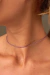 Choker Riviera Zircônias Colorida Prata