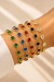 Pulseira Pedrinhas Cores Mix Dourado - comprar online