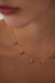 Colar Pontos de Cor Dourado