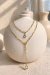 Colar Kit Gotas Cristal Dourado