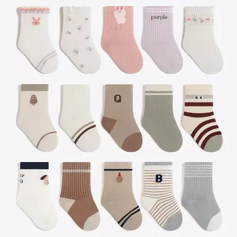 5 Pares - Meias Algodão Alegria