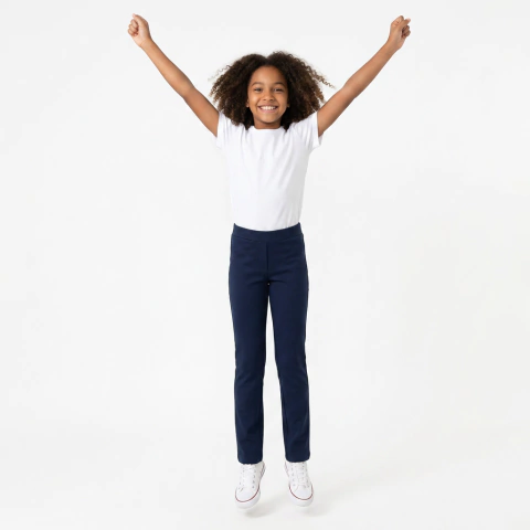 Leggin Infantil Unissex Básica Preta Escuro | 100% Algodão Conforto Diário