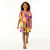 Vestido Infantil Menina Estampa Colorida Princesa | Viscose Manga Bufante