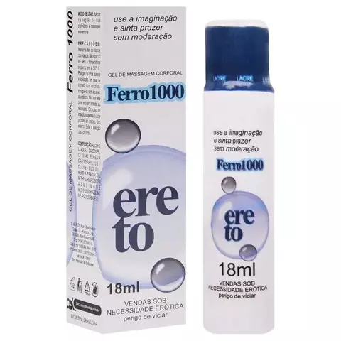 FERRO 1000 ERETO GEL MASCULINO SEGRED LOVE 18ML
