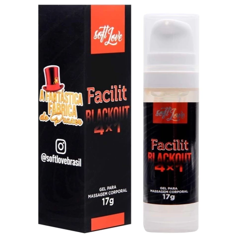 DESSENSIBILIZANTE ANAL FACILIT BLACKOUT 4X1 17G SOFT LOVE FACI