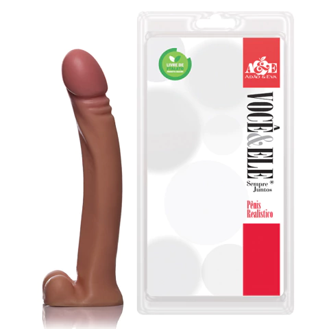 PRÓTESE ADÃO 31M COM ESCROTO COR MARROM 29X4CM