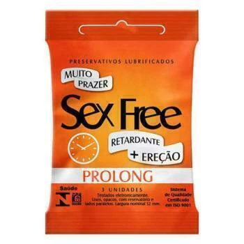 PRESERVATIVO PROLONG COM 3 UNIDADES SEX FREE