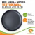Imagen de Melamina Negra Texturizada Plato Playo 25 Cm