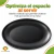 Melamina Negra Plato Oval 30 Cm - comprar online