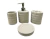 Set de Bano Resina Beige Redondo