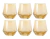 Vasos Deco Hexagonal Oro 320 Ml X6