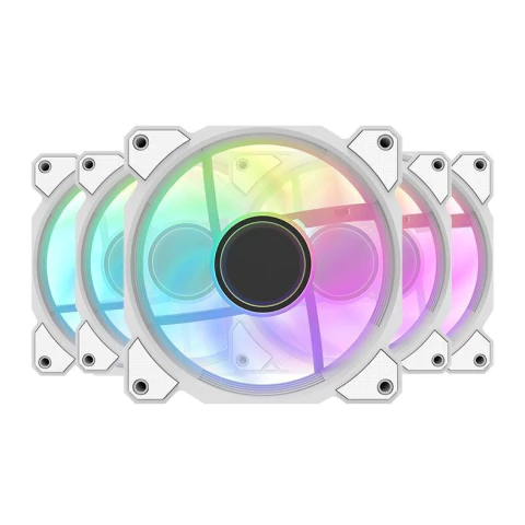 Kit Ventoinhas Aigo Darkflash DR08, ARGB, 3x120mm, Branco, DR08-ARGB-3WH