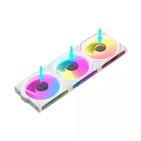 Jumpeak cs120 argb ventilador de refrigeração 360mm modular empilhável emenda pwm silencioso 120mm rgb ventiladores kit reverso