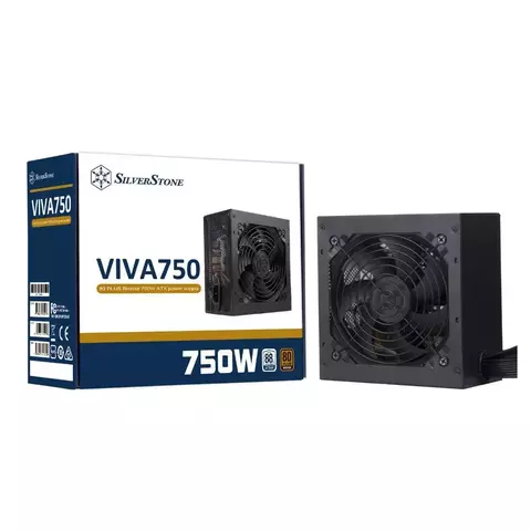Fonte 750w Silverstone Viva 750 - Pfc Ativo - Eficiência 80% - 80 Plus® Bronze - Sst-va750-b