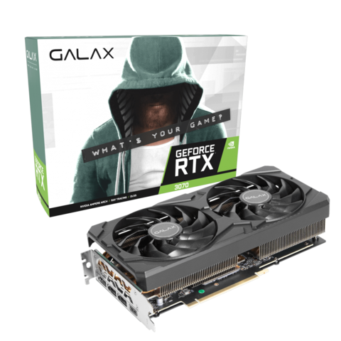 Placa de Vídeo Galax NVIDIA GeForce RTX 3070 (1-Click OC), LHR, 8GB, GDDR6, DLSS, Ray Tracing, 37NSl6MD2KCH