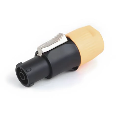 Plug Powercon Power IN Fêmea 20A Preto à Prova d’Água