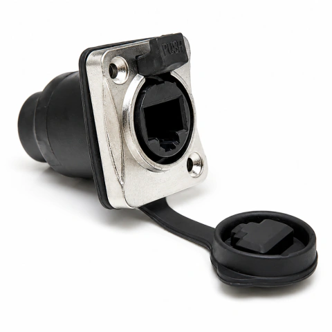 Conector EtherCON RJ45 Fêmea Outdoor para Painel