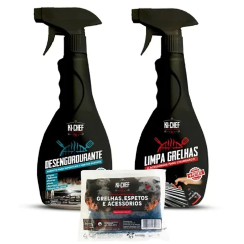 Kit Limpa Churrasqueira Limpeza Pesada