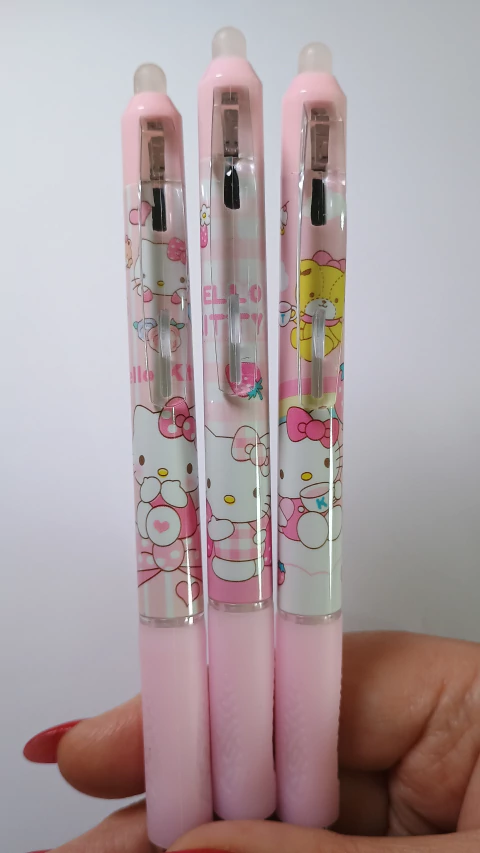 Caneta Apagável Hello Kitty Rosinha