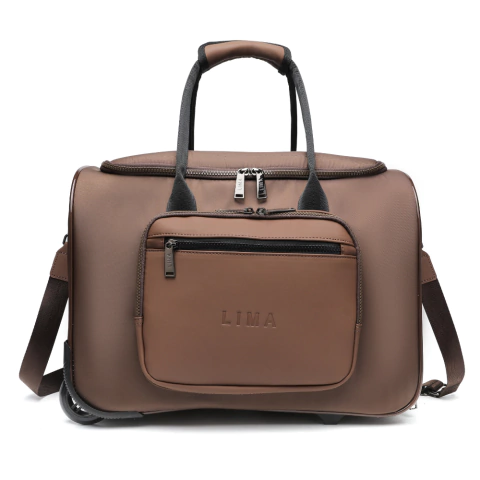 BOLSO CON RUEDAS LIMA CHOCOLATE BL05