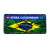 Placa Carro Bandeira Brasil Prata