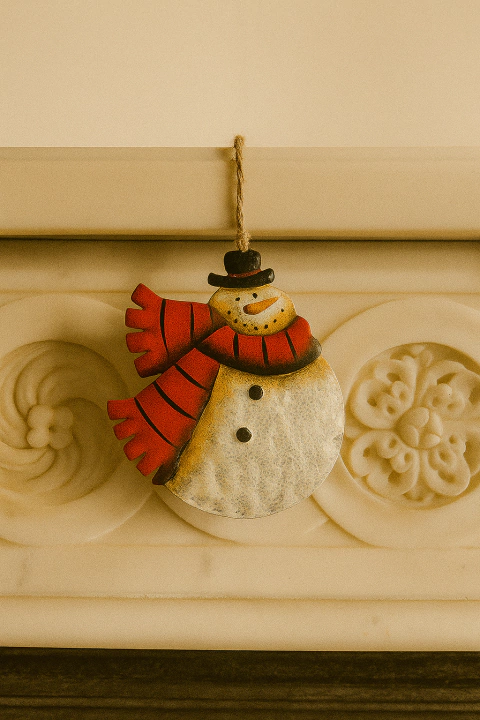 ADORNO MUÑECO DE NIEVE ROJO - comprar online