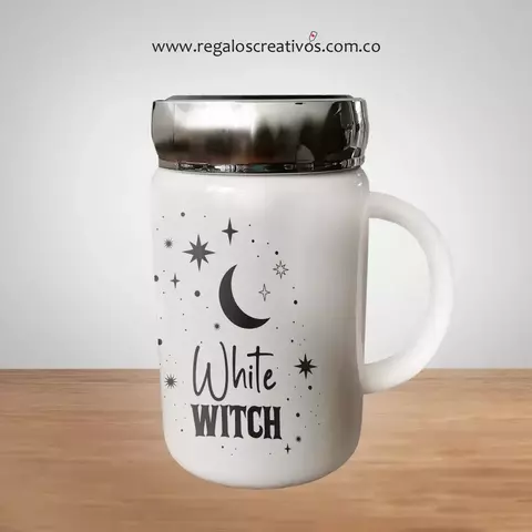 Taza brujita blanca / Mug white witch - comprar en línea