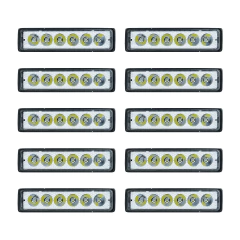 10 Farol De Milha Retangular Comprido 6 Leds Bivolt 18W Briwax