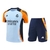 Kit Treino adulto - Camisa e Shorts - Real Madrid Adidas 24/25 - Azul com detalhes em laranja