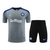 Kit Treino adulto - Camisa e Shorts - Inter de Milão Nike 24/25 - Cinza e preto com detalhes em azul