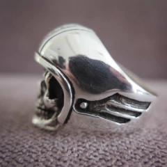 Calavera Biker PLATA 925 - Moon Beasts