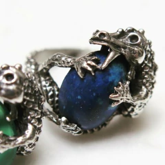 Dragon con Piedra PLATA 925