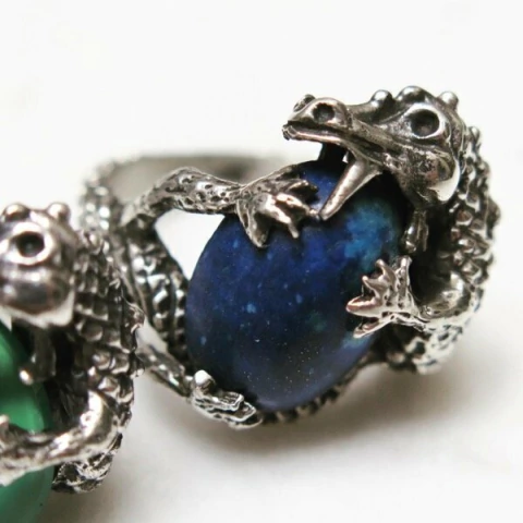 Dragon con Piedra PLATA 925