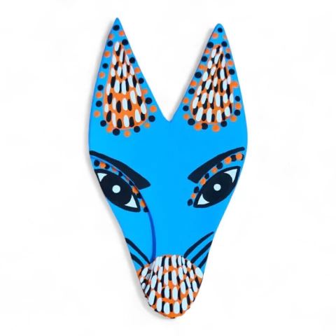 Mascara de Raposa Lobinho (Azul) - Ilha do Ferro - Zé Crente - Tam. P