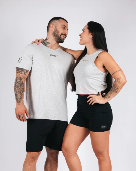 CROPPED CINZA MESCLA